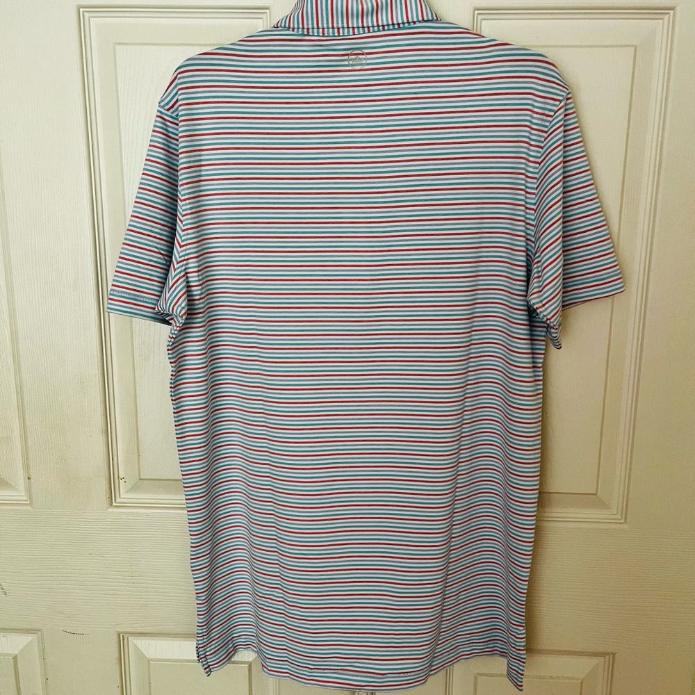 Peter Millar Blue and Orange Polo Shirt - Picture 6 of 11
